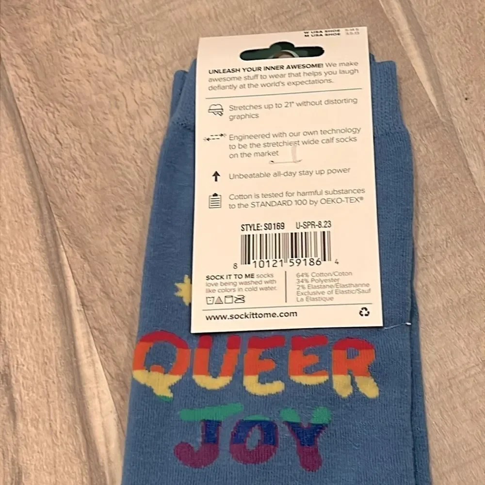 NWT Sock it to me Queer Joy Knee High Socks
